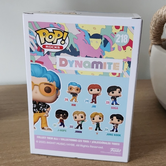 Funko Pop! BTS RM with Blue Hair and Yellow Glasses Dynamite - Picture 3 of 7